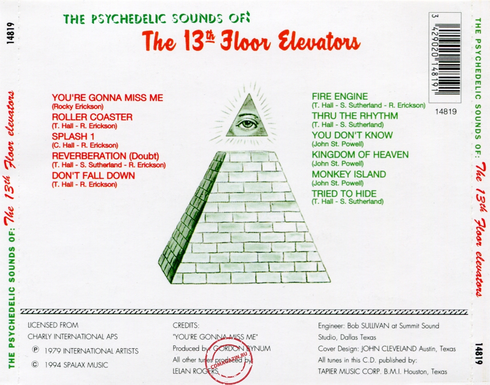 Audio CD: 13th Floor Elevators (1966) The Psychedelic Sounds Of Audio CD: 13th Floor Elevators (1966) The Psychedelic Sounds Of