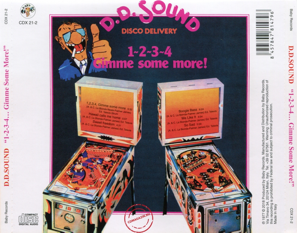 Audio CD: D.D. Sound (1977) 1-2-3-4… Gimme Some More! Audio CD: D.D. Sound (1977) 1-2-3-4… Gimme Some More!