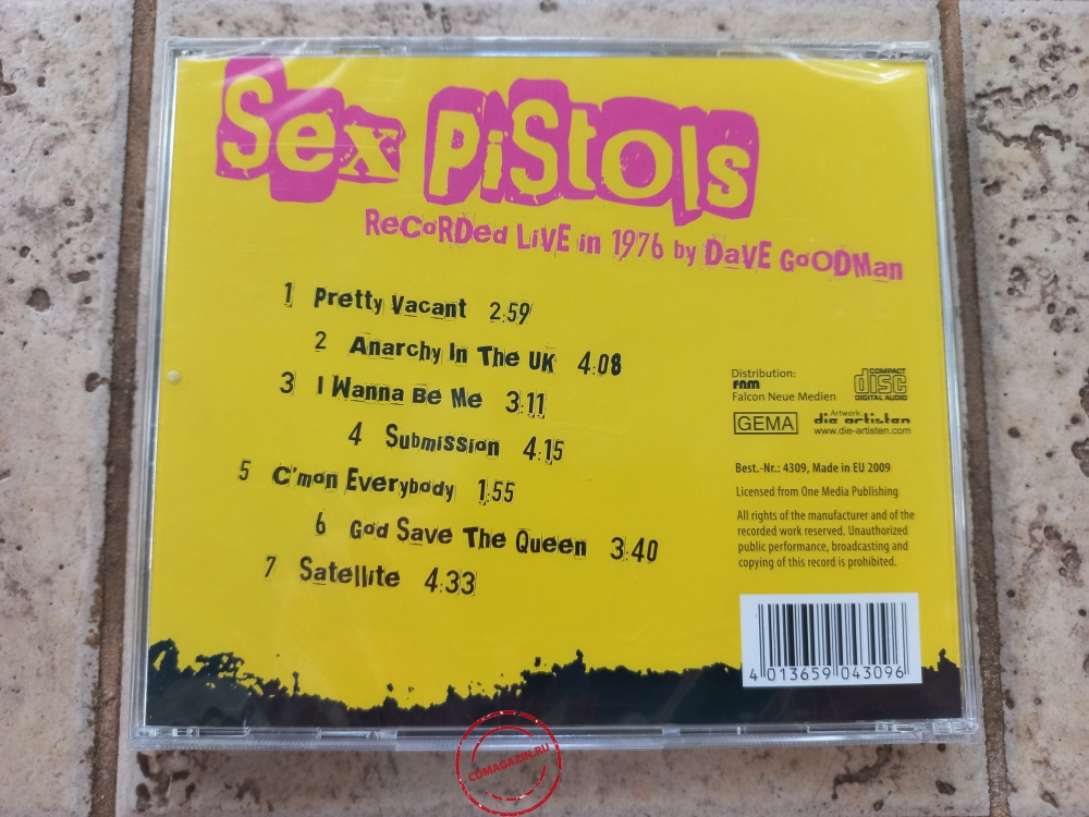 Audio CD: Sex Pistols (1976) Recorded Live In 1976 By Dave Goodman Audio CD: Sex Pistols (1976) Recorded Live In 1976 By Dave Goodman