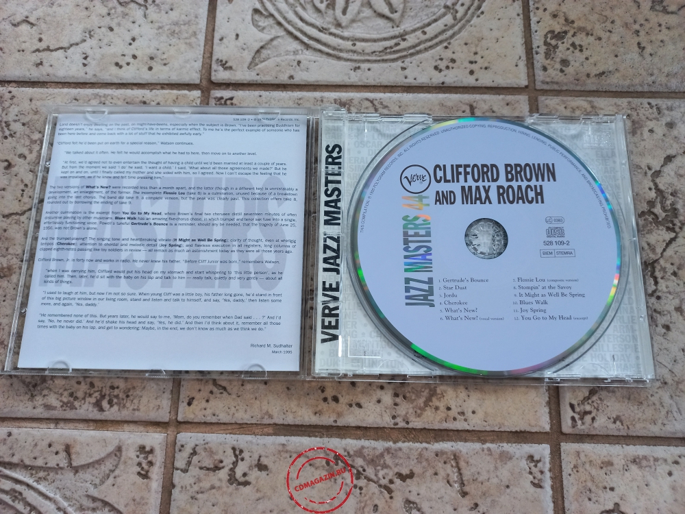 Audio CD: Clifford Brown & Max Roach (1995) Verve Jazz Masters 44 Audio CD: Clifford Brown & Max Roach (1995) Verve Jazz Masters 44