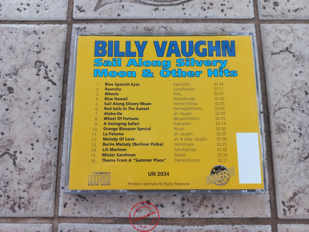 Audio CD: Billy Vaughn (1992) Sail Along Silvery Moon & Other Hits