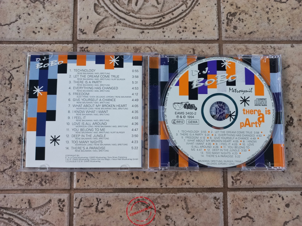 Audio CD: DJ Bobo (1994) There Is A Party