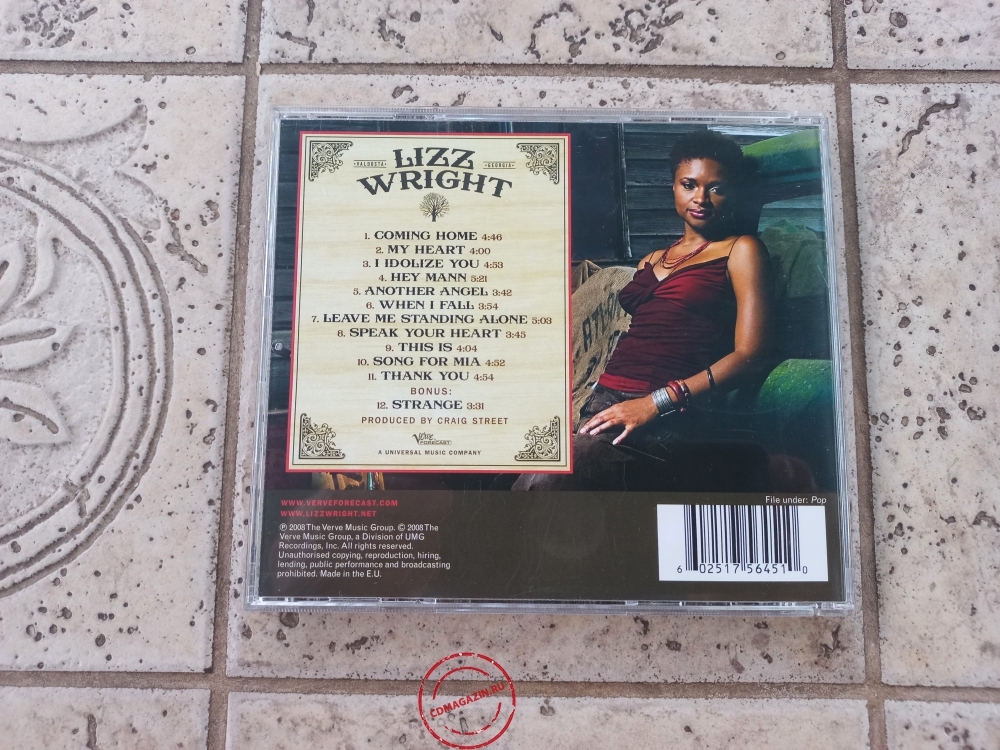 Audio CD: Lizz Wright (2008) The Orchard Audio CD: Lizz Wright (2008) The Orchard