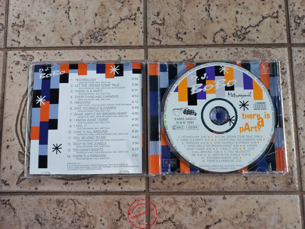 Audio CD: DJ Bobo (1994) There Is A Party Audio CD: DJ Bobo (1994) There Is A Party