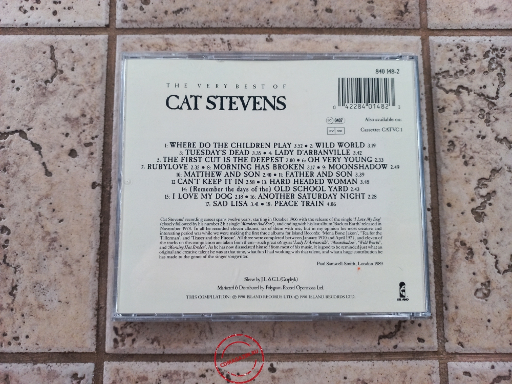 Audio CD: Cat Stevens (1990) The Very Best Of Cat Stevens