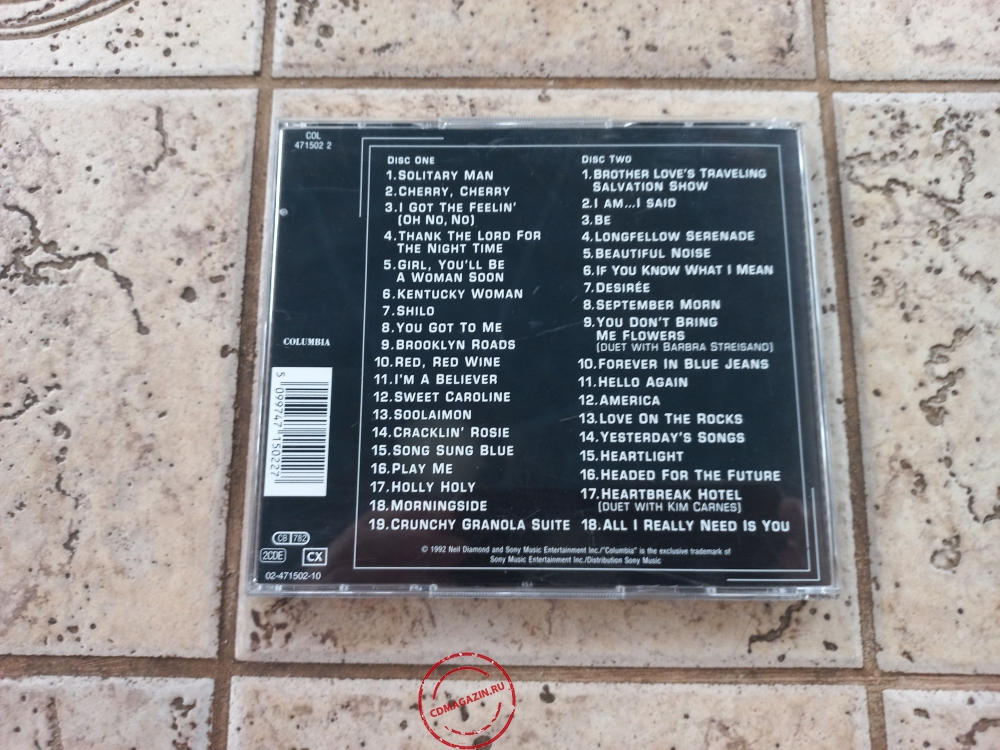 Audio CD: Neil Diamond (1992) The Greatest Hits 1966-1992 Audio CD: Neil Diamond (1992) The Greatest Hits 1966-1992