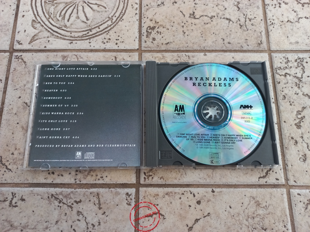 Audio CD: Bryan Adams (1984) Reckless Audio CD: Bryan Adams (1984) Reckless