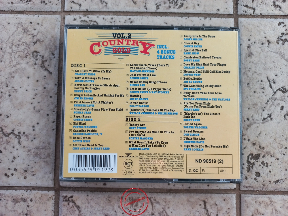 Audio CD: VA Country Gold (1990) Vol. 2 Audio CD: VA Country Gold (1990) Vol. 2
