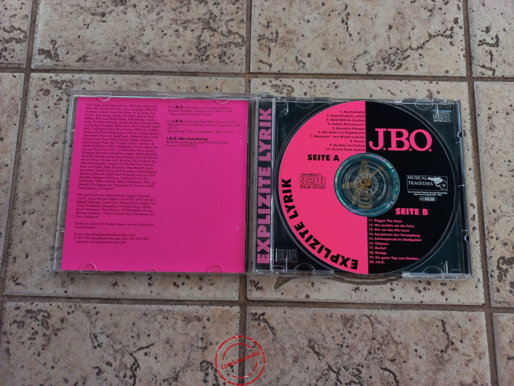 Audio CD: James Blast Orchester (J.B.O) (1995) Explizite Lyrik