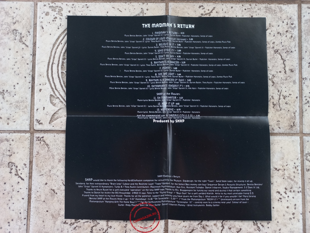 Audio CD: Snap! (1992) The Madman's Return (3rd Edition) Audio CD: Snap! (1992) The Madman's Return (3rd Edition)