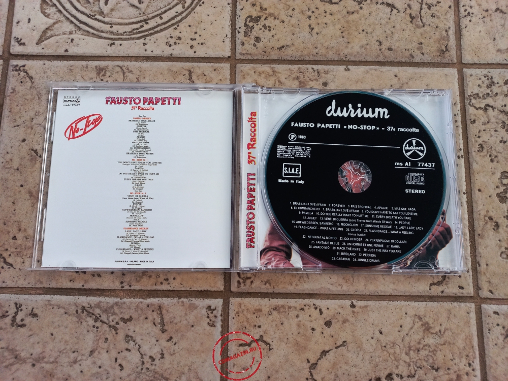 Audio CD: Fausto Papetti (1983) 37ª Raccolta - Non Stop