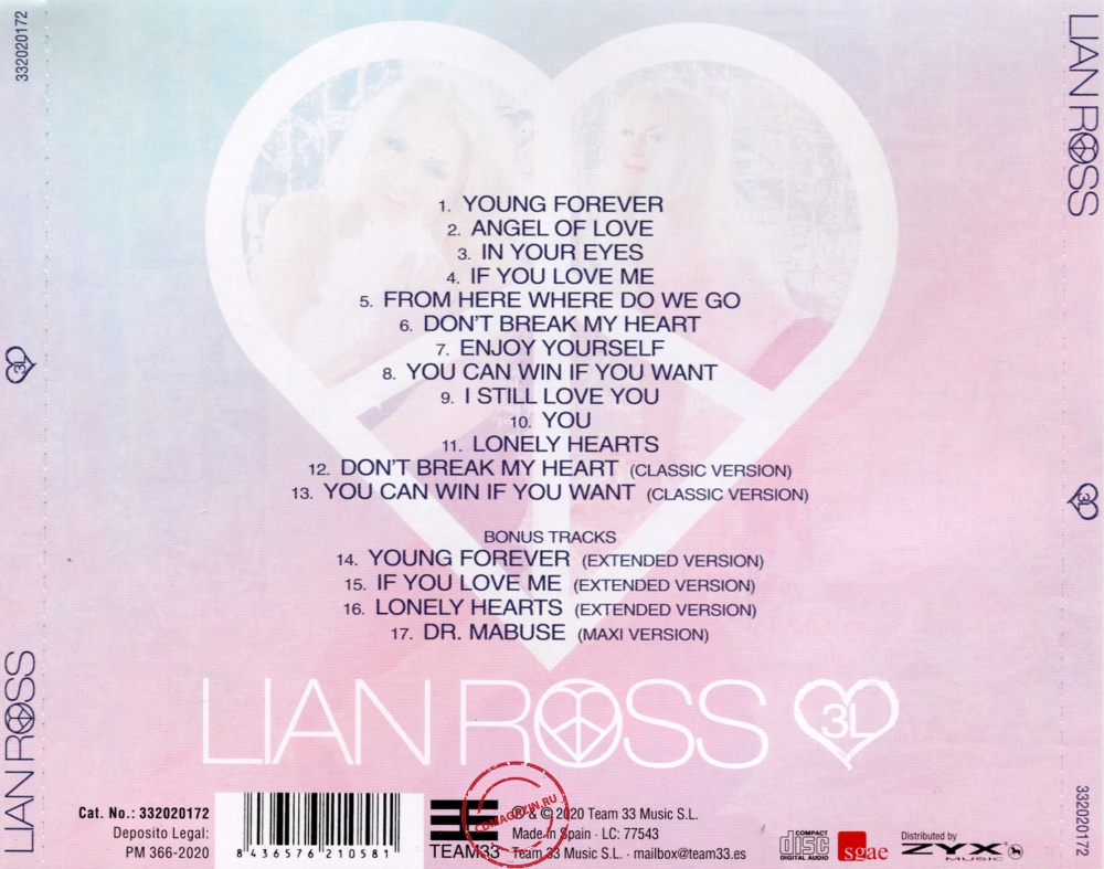 Audio CD: Lian Ross (2020) 3L Audio CD: Lian Ross (2020) 3L
