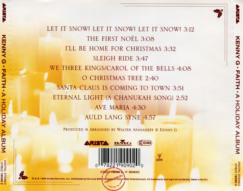 Audio CD: Kenny G (2) (1999) Faith - A Holiday Album Audio CD: Kenny G (2) (1999) Faith - A Holiday Album