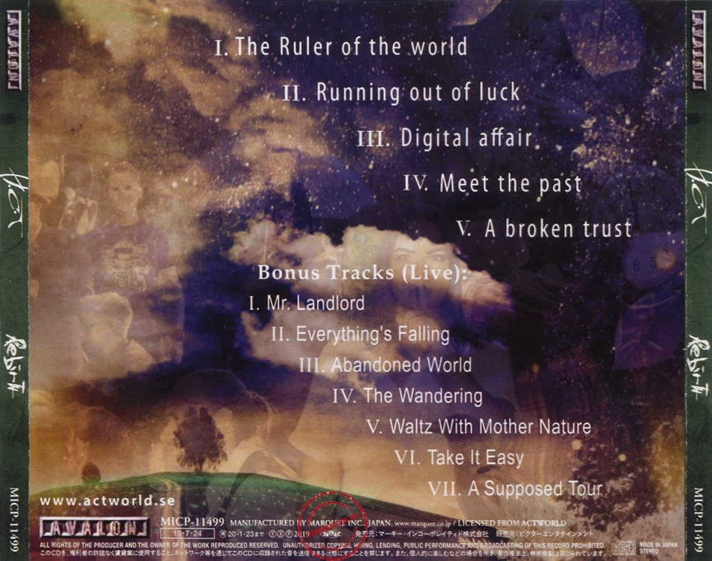 Audio CD: A.C.T. (3) (2019) Rebirth Audio CD: A.C.T. (3) (2019) Rebirth