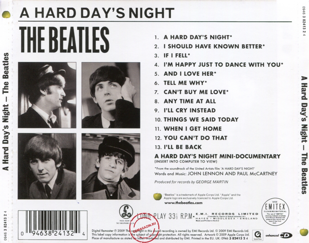 Audio CD: Beatles (1964) A Hard Day's Night Audio CD: Beatles (1964) A Hard Day's Night