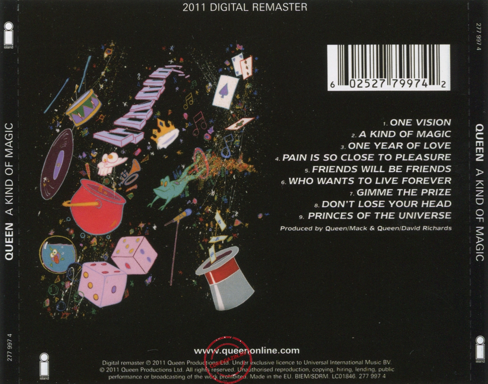 Audio CD: Queen (1986) A Kind Of Magic Audio CD: Queen (1986) A Kind Of Magic