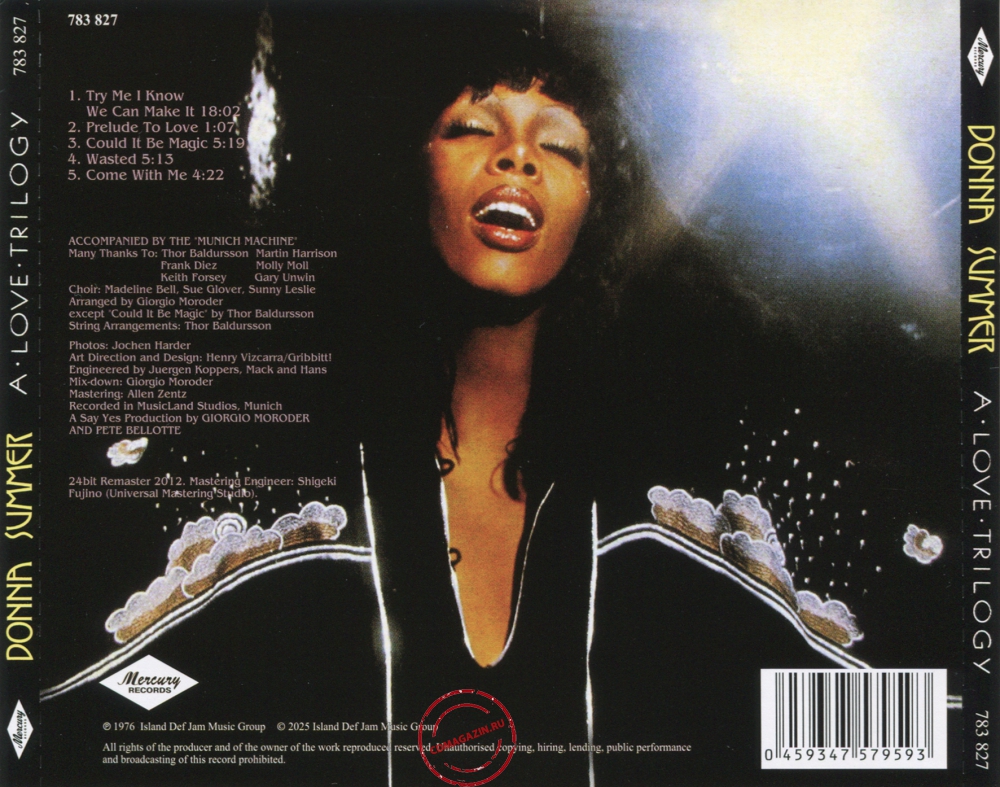Audio CD: Donna Summer (1976) A Love Trilogy Audio CD: Donna Summer (1976) A Love Trilogy