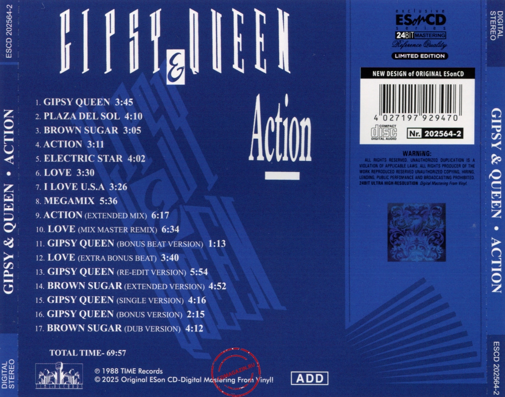 Audio CD: Gipsy & Queen (1988) Action Audio CD: Gipsy & Queen (1988) Action
