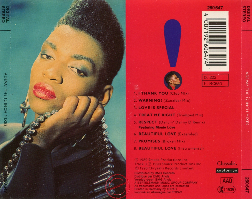 Audio CD: Adeva (1990) The 12 Inch Mixes Audio CD: Adeva (1990) The 12 Inch Mixes
