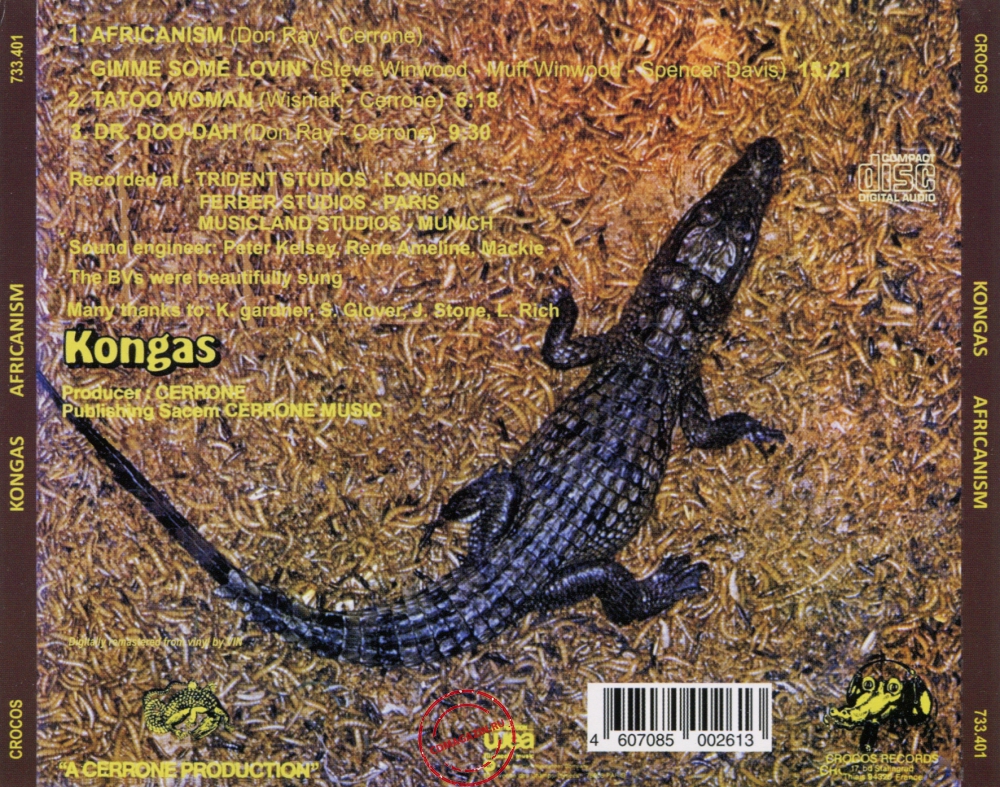 Audio CD: Kongas (1977) Africanism