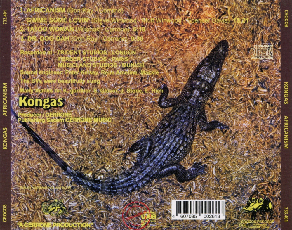 Audio CD: Kongas (1977) Africanism Audio CD: Kongas (1977) Africanism