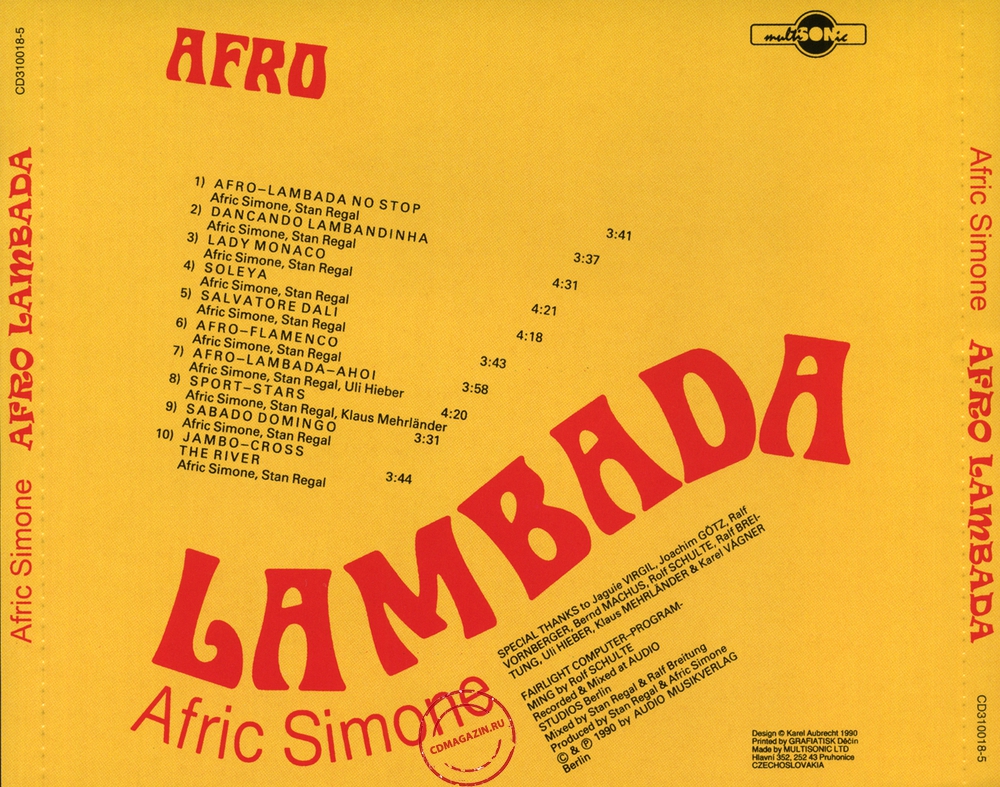 Audio CD: Afric Simone (1990) Afro Lambada