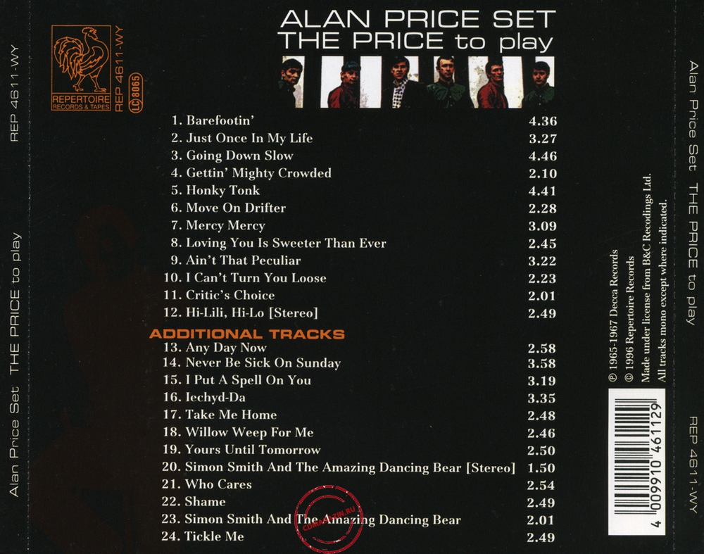 Audio CD: Alan Price Set (1966) The Price To Play