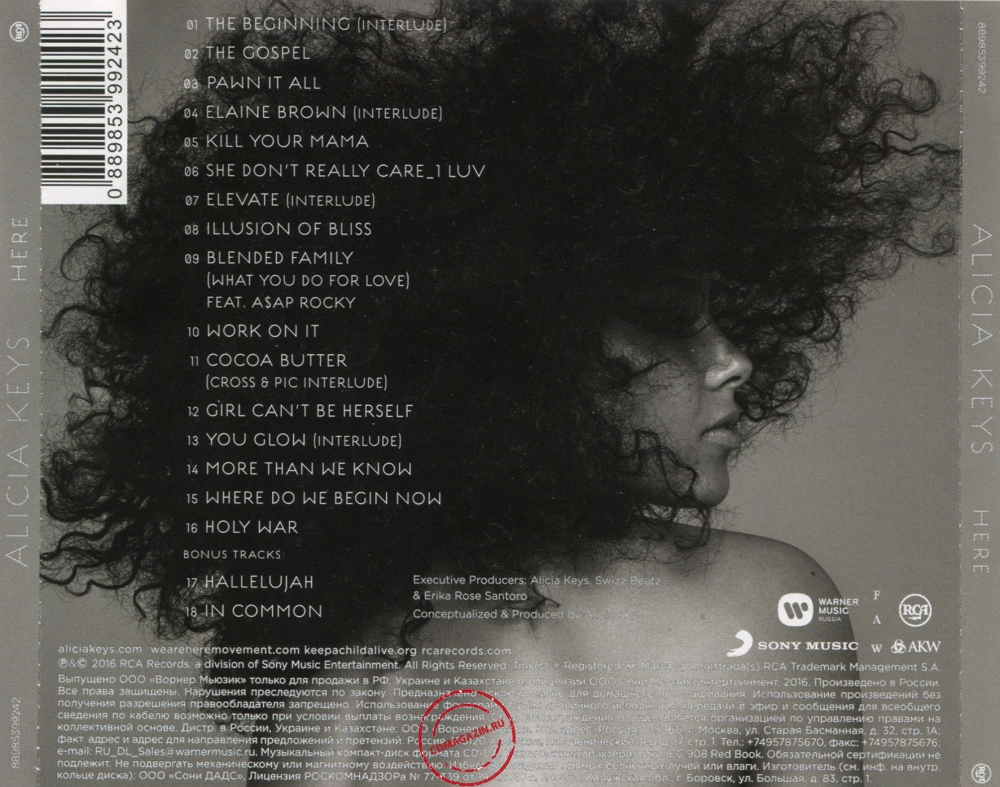 Audio CD: Alicia Keys (2016) Here Audio CD: Alicia Keys (2016) Here