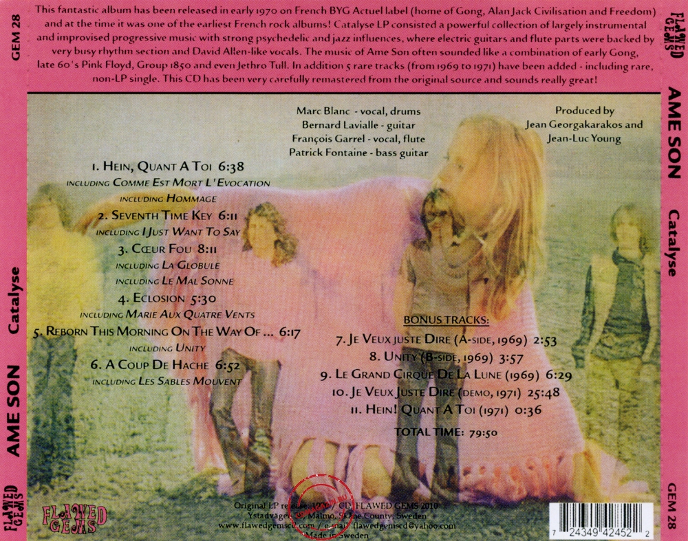 Audio CD: Ame Son (1970) Catalyse Audio CD: Ame Son (1970) Catalyse