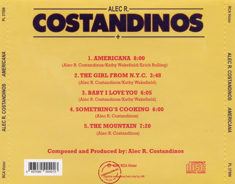 Audio CD: Alec R. Costandinos (1981) Americana Audio CD: Alec R. Costandinos (1981) Americana