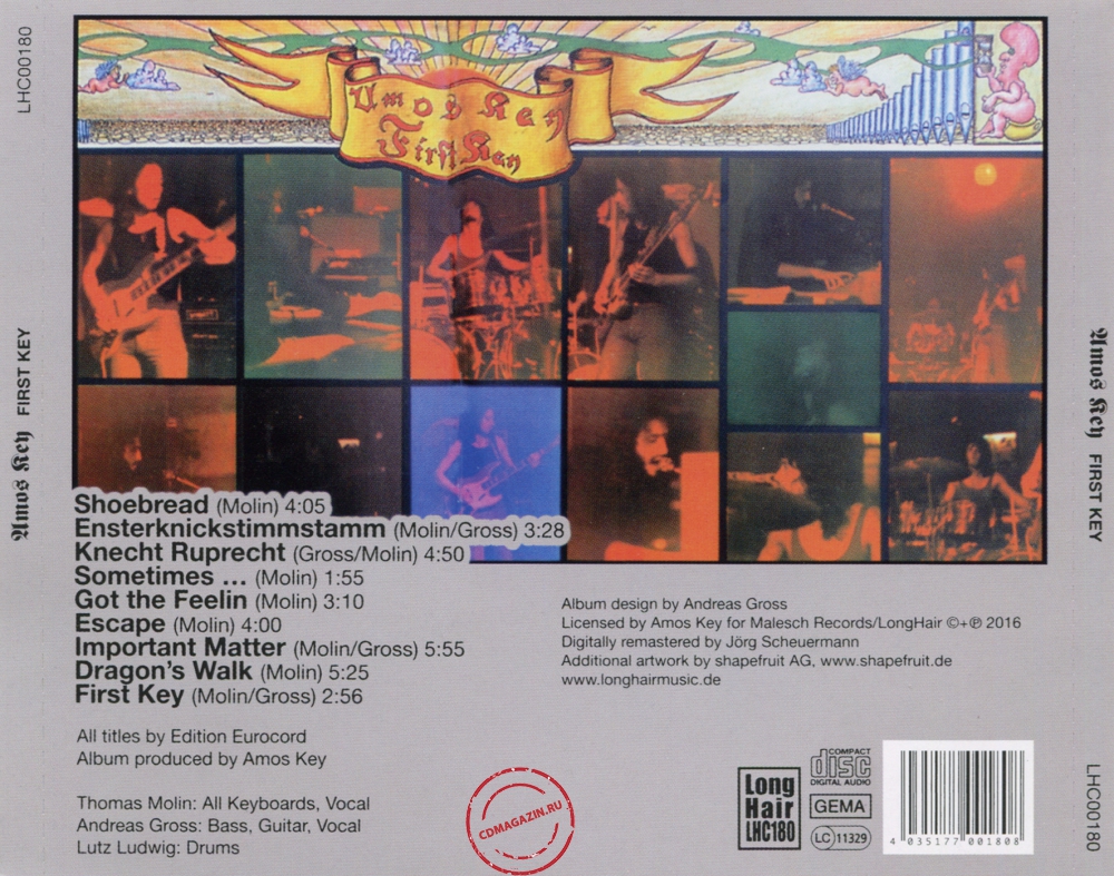 Audio CD: Amos Key (1974) First Key Audio CD: Amos Key (1974) First Key