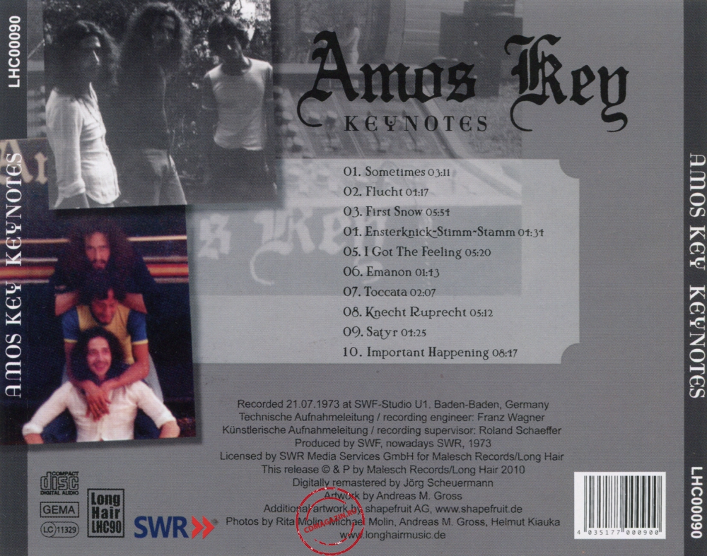 Audio CD: Amos Key (1973) Keynotes