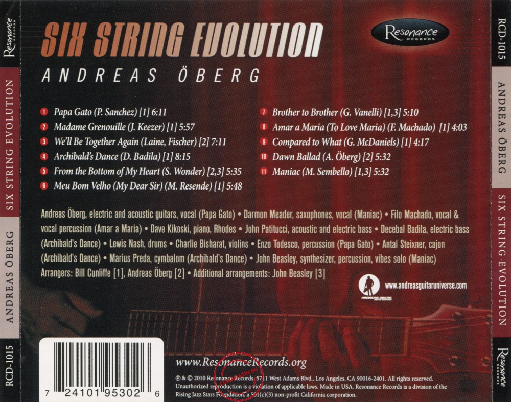 Audio CD: Andreas Oberg (2010) Six String Evolution