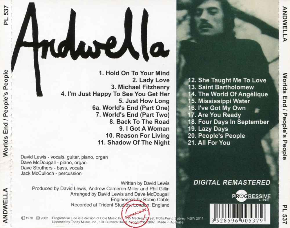 Audio CD: Andwella (1970) World's End + People's People Audio CD: Andwella (1970) World's End + People's People