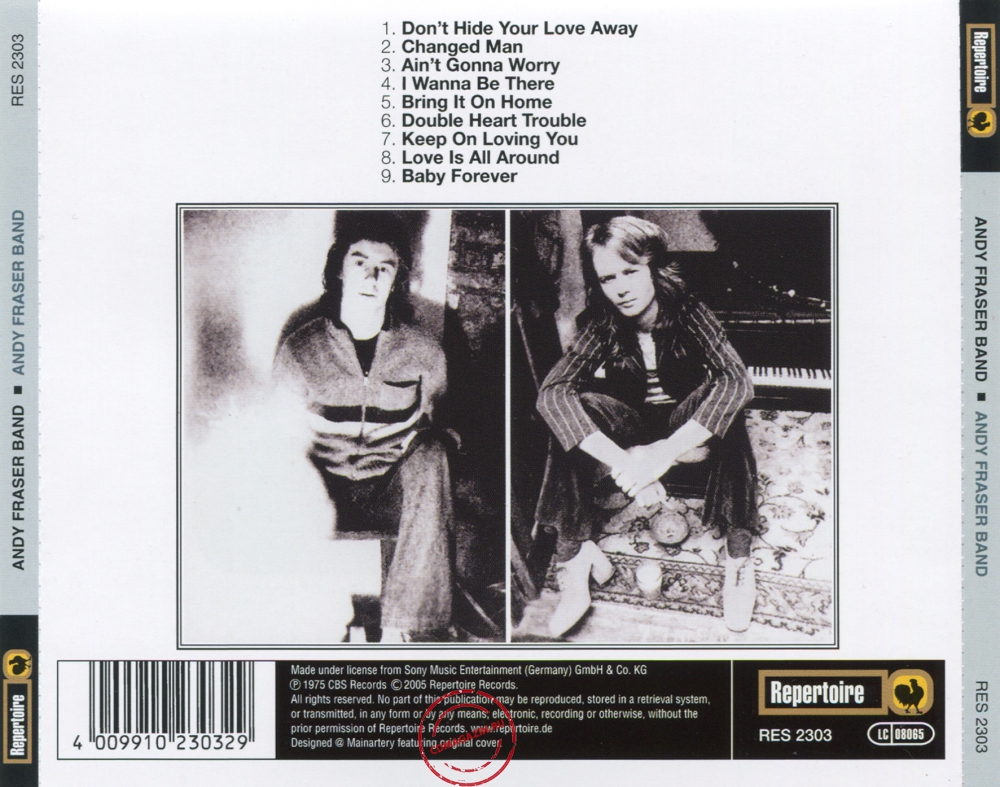Audio CD: Andy Fraser Band (1975) Andy Fraser Band Audio CD: Andy Fraser Band (1975) Andy Fraser Band