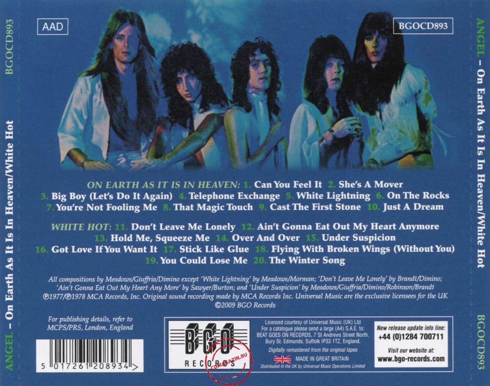 Audio CD: Angel (24) (1977) On Earth As It Is In Heaven / White Hot Audio CD: Angel (24) (1977) On Earth As It Is In Heaven / White Hot