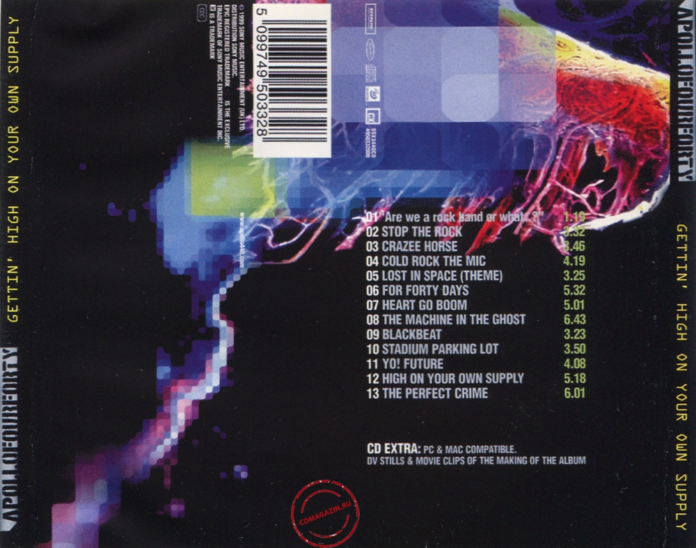 Audio CD: Apollo Four Forty (1999) Gettin' High On Your Own Supply Audio CD: Apollo Four Forty (1999) Gettin' High On Your Own Supply