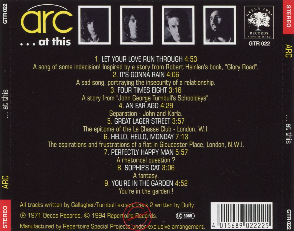 Audio CD: ARC (6) (1971) ...At This Audio CD: ARC (6) (1971) ...At This