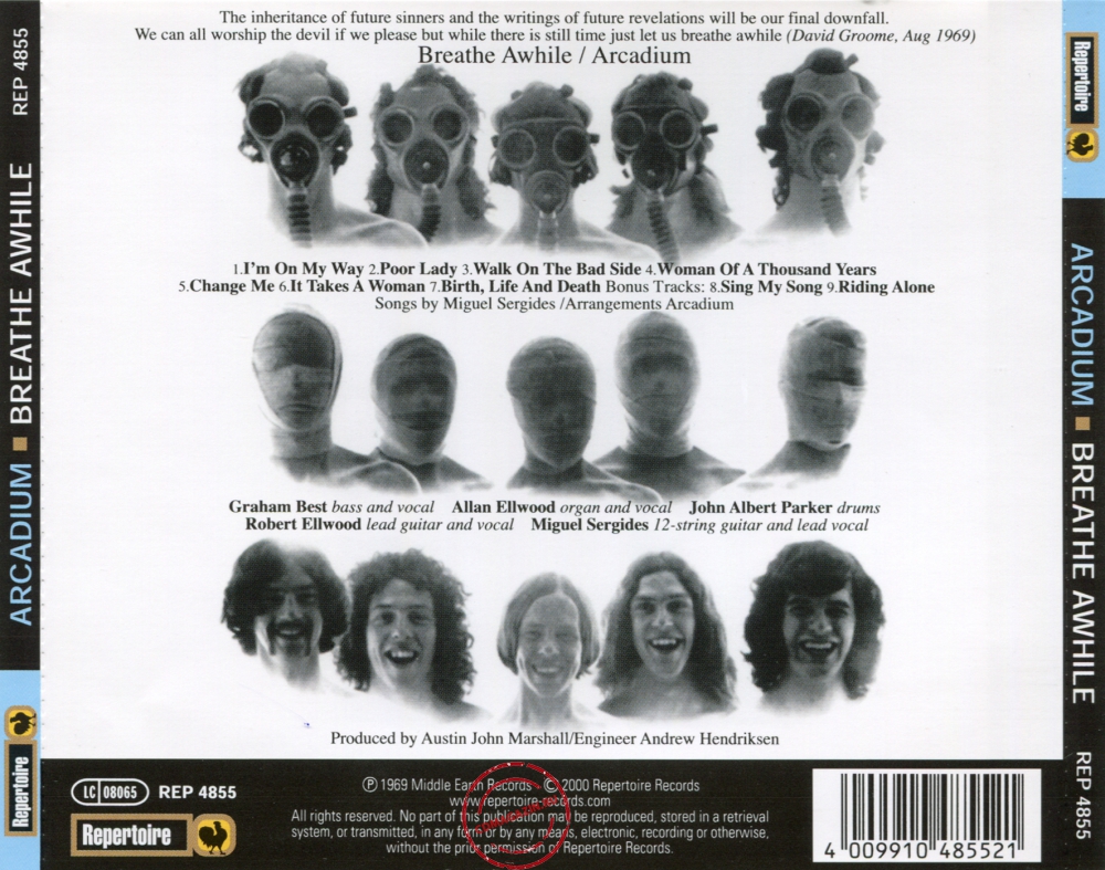 Audio CD: Arcadium (2) (1969) Breathe Awhile Audio CD: Arcadium (2) (1969) Breathe Awhile