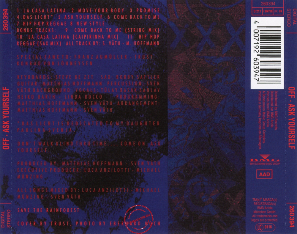 Audio CD: Off (1989) Ask Yourself Audio CD: Off (1989) Ask Yourself