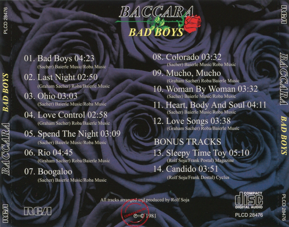 Audio CD: Baccara (1982) Bad Boys Audio CD: Baccara (1982) Bad Boys
