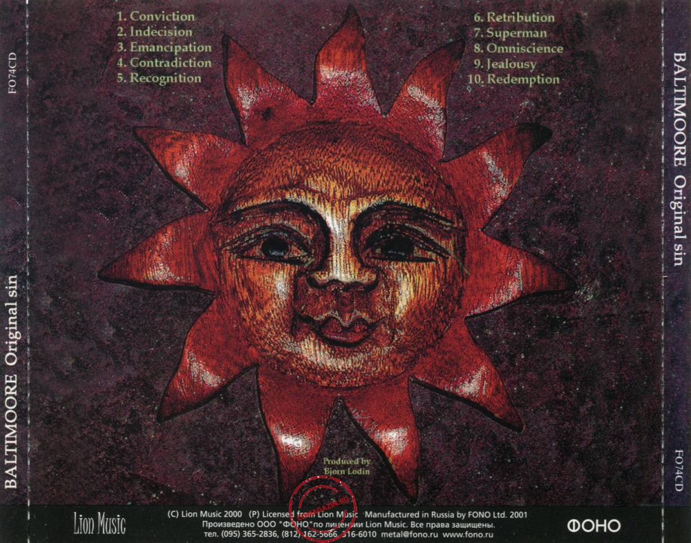 Audio CD: Baltimoore (2000) Original Sin Audio CD: Baltimoore (2000) Original Sin
