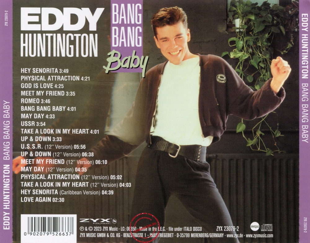 Audio CD: Eddy Huntington (1989) Bang Bang Baby