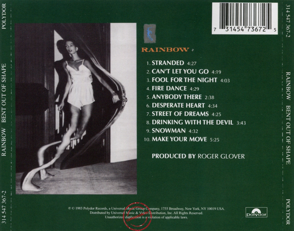 Audio CD: Rainbow (1983) Bent Out Of Shape