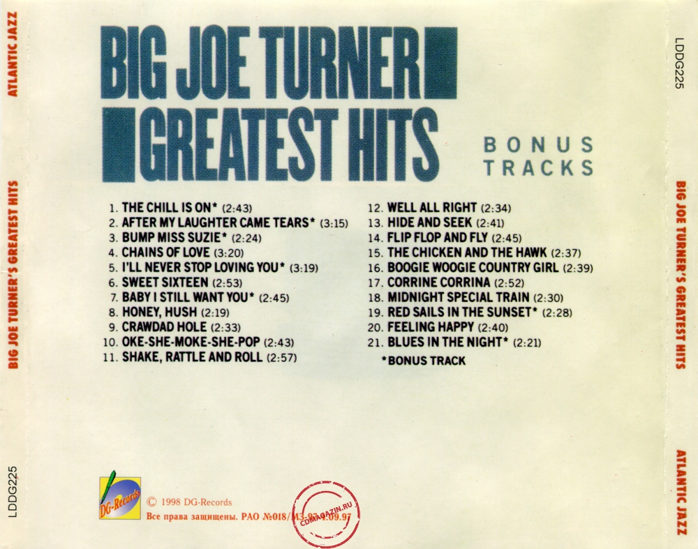 Audio CD: Big Joe Turner (1987) Greatest Hits Audio CD: Big Joe Turner (1987) Greatest Hits