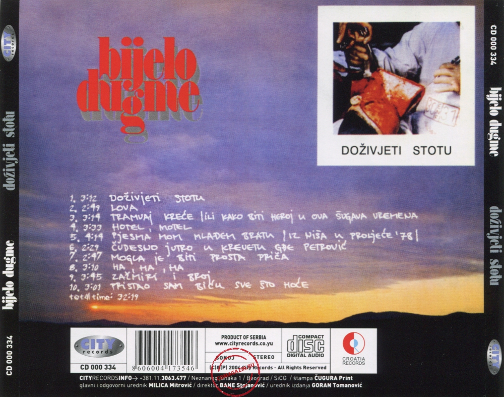 Audio CD: Bijelo Dugme (1980) Doživjeti Stotu