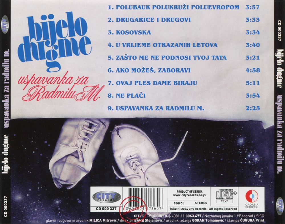 Audio CD: Bijelo Dugme (1983) Uspavanka Za Radmilu M. Audio CD: Bijelo Dugme (1983) Uspavanka Za Radmilu M.