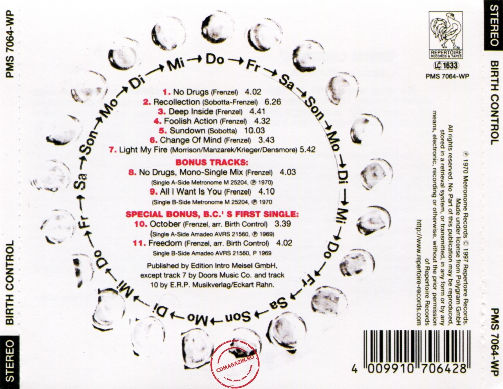 Audio CD: Birth Control (1970) Birth Control