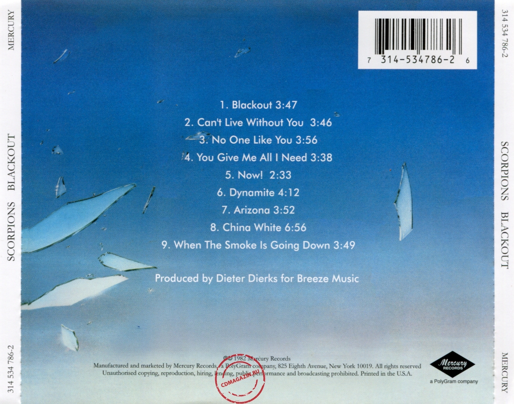 Audio CD: Scorpions (1982) Blackout Audio CD: Scorpions (1982) Blackout