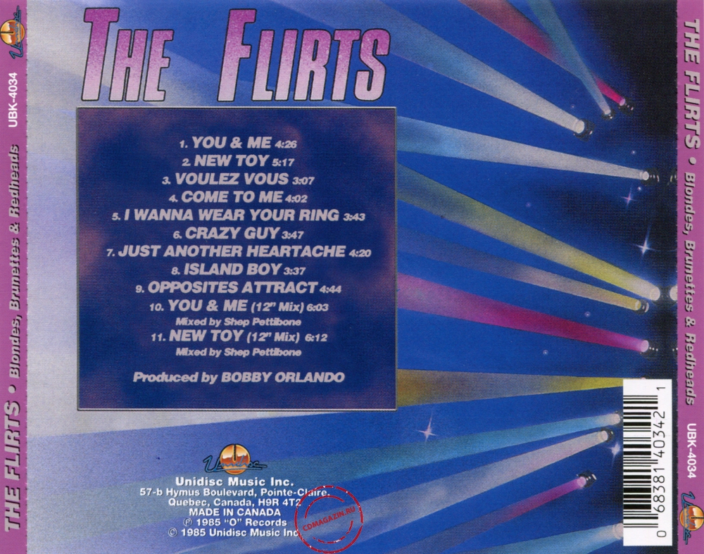 Audio CD: Flirts (1985) Blondes, Brunettes & Redheads Audio CD: Flirts (1985) Blondes, Brunettes & Redheads